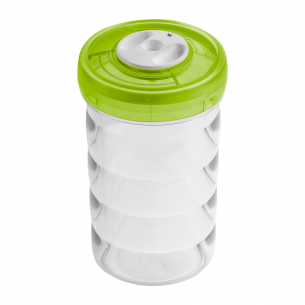VACSY® POLYCARBONATE CONTAINER(GREEN), Ø 10CM